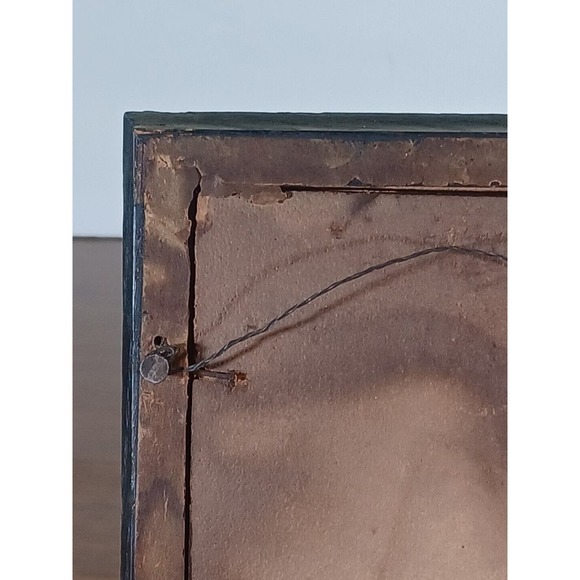 Antique Folk Art Pencil Drawing 5x6 Framed Late 1800s Early 1900s - Picture 4 of 14